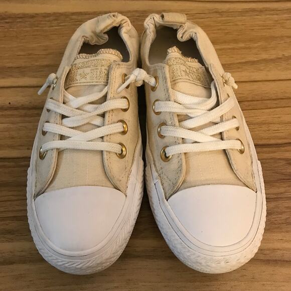 Converse Chuck Taylor Slip On Shoreline 562120C Ivory Casual Shoes Size 6.5 - Picture 3 of 6